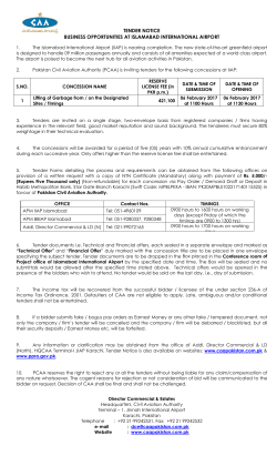 busines ss oppor rtunities tender s at islam notice mabad i