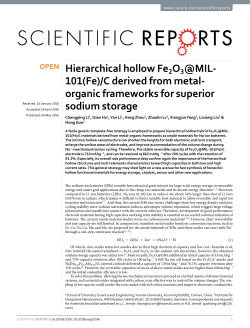 Hierarchical hollow Fe2O3@MIL-101(Fe)/C derived from