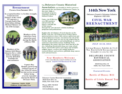 CIVIL WAR REENACTMENT - Delaware County Historical Association