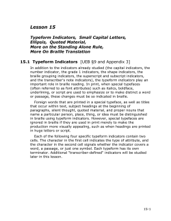 Lesson 15 - National Federation of the Blind