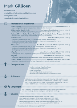 CV jobs Mark Gillioen ENG