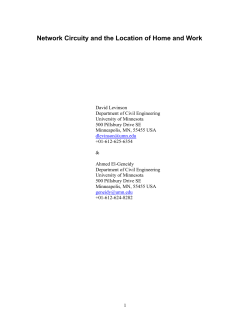 Network Circuity and the Location of Home and Work