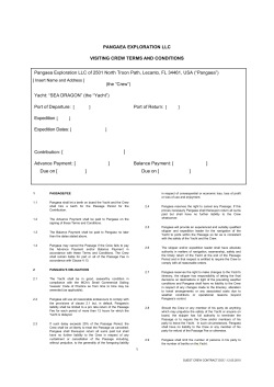 Guest Crew Contract - Pangaea Exploration