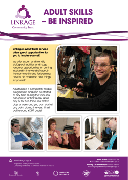 ADULT SKILLS &ndash; Be InSpIreD