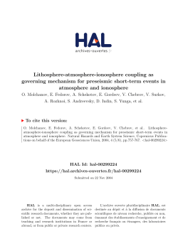 Lithosphere-atmosphere-ionosphere coupling as governing