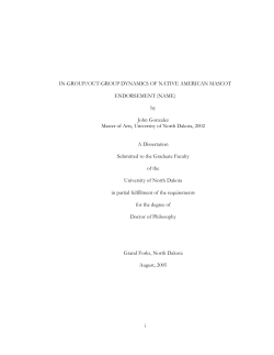 In-Group/Out-Group Dynamics of Native American Mascot