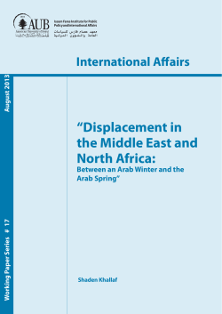 Displacement in the Middle East and North Africa