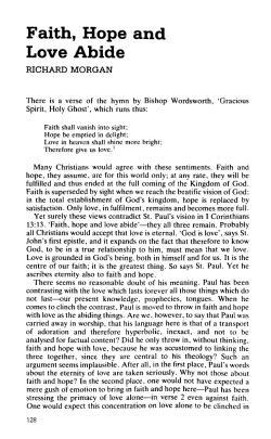 Faith, Hope and Love Abide