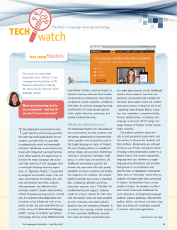 The latest in language learning technology TIPS FROMEducators