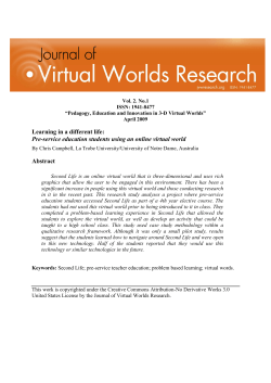 Learning in a different life: Pre-service education students using an