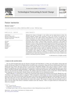 Future memories - La prospective