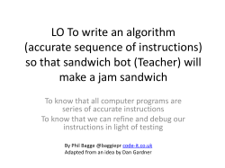 aking a sandwich - Code