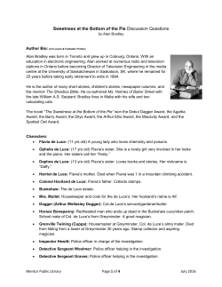 Sweetness at the Bottom of the Pie Discussion Questions