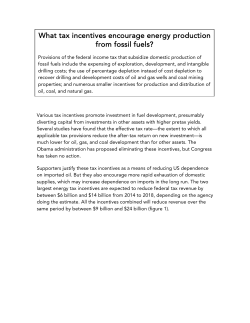 4.14.1 - What tax incentives encourage production of fossil fuels