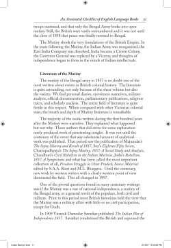 Literature of the Mutiny