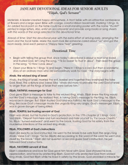 January - Baptist Village Communities