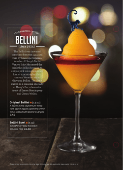 bellini - Milestones