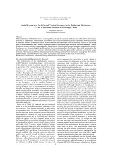 9 Social Capital and the Informal Vendor Economy in the Dollarized