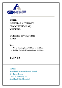 Agenda + Minutes - Auckland District Health Board