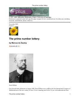 The prime number lottery - Plus Maths