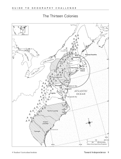 The Thirteen Colonies - Bowling Green City Schools