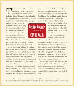 2007 Centre County and the Civil War exhibit