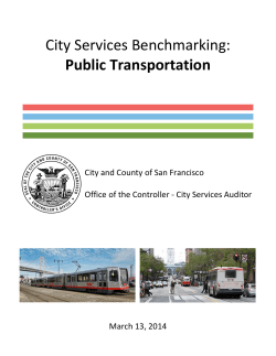 City Services Benchmarking: Public Transportation