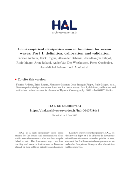 Semi-empirical dissipation source functions for ocean waves: Part I