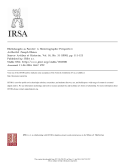 Michelangelo as Painter: A Historiographic Perspective