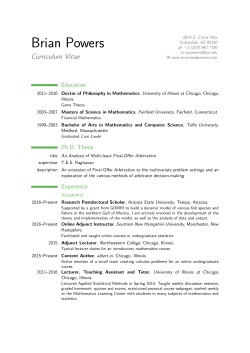 Curriculum Vitae - ASU People Search