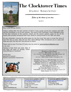 Fall 2014 - Camp Billings