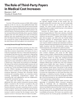 The Role of Third-Party Payers in Medical Cost Increases