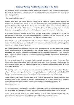 Creative Writing: The Old Wooden Box in the Attic