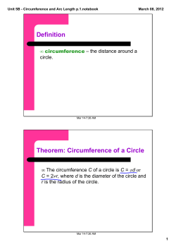 Unit 5B - Circumference and Arc Length p.1.notebook