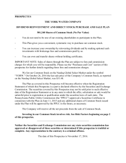 No Par Value - The York Water Company
