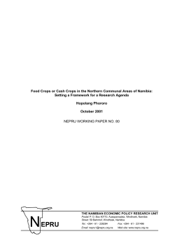 NEPRU_NWP80 Food crops cash crops northern namibia 2001