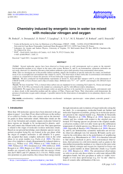 Chemistry induced by energetic ions in water ice mixed with