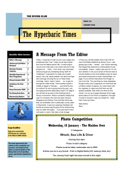 The Hyperbaric Times - The Diving Club Reading
