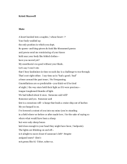 Kristi Maxwell Mate A heart hawked into a napkin / whose heart