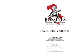 the Catering Menu
