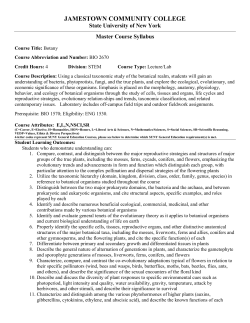 Master Course Syllabus - Jamestown Community College