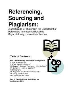 Pir Plagiarism and Referencing Guide plus