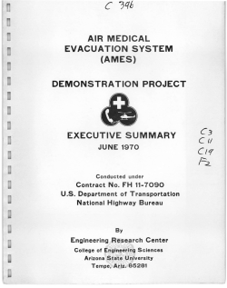 AIR MEDICAL EVACUATION SYSTEM (AMES) DEMONSTRATION