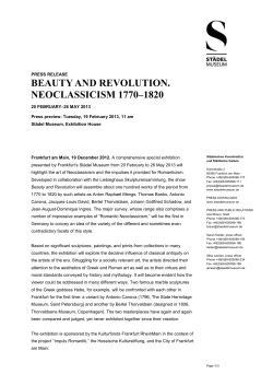 BEAUTY AND REVOLUTION. NEOCLASSICISM 1770&ndash;1820
