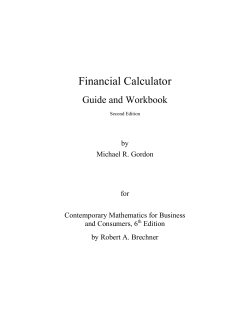Business Calculator Workbook