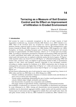 Terracing as a Measure of Soil Erosion Control and Its