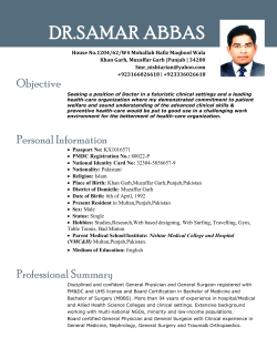 dr.samar abbas - Shaukat Khanum Memorial Cancer Hospital