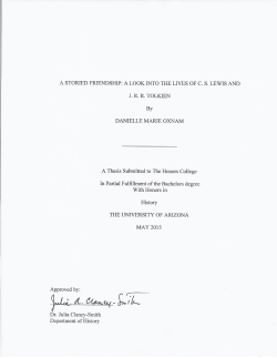 A Storied Friendship: A Look into the Lives of CS Lewis and JRR