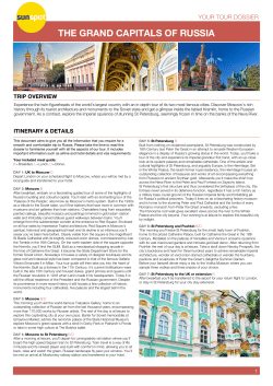 THE GRAND CAPITALS OF RUSSIA