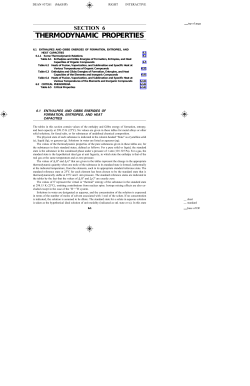 THERMODYNAMIC PROPERTIES
